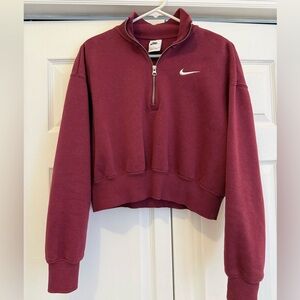 Nike Women's Cropped Half-Zip Sweatshirt